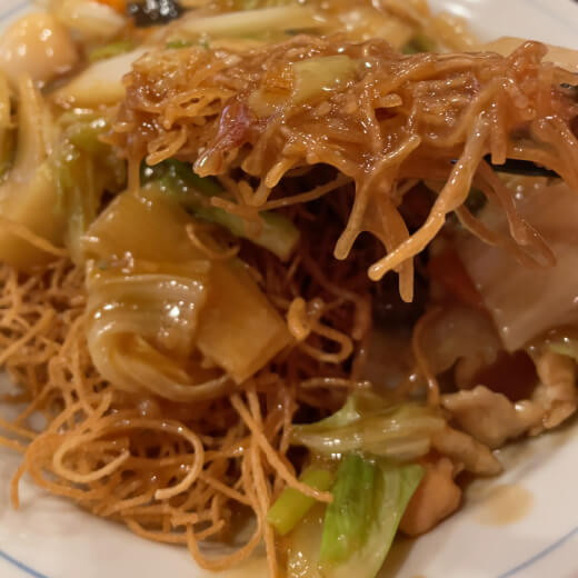 蓮香園　台湾風五目カタヤキ　麺